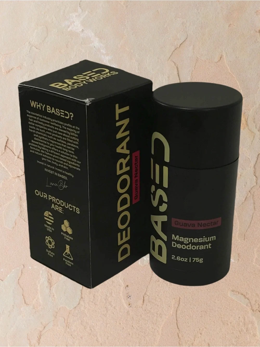 BASED BODYWORKS Guava Nectar Deodorant 2.6oz Aluminum Free Natural Clean NIB